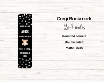 Corgi Bookmark 2x8 inches