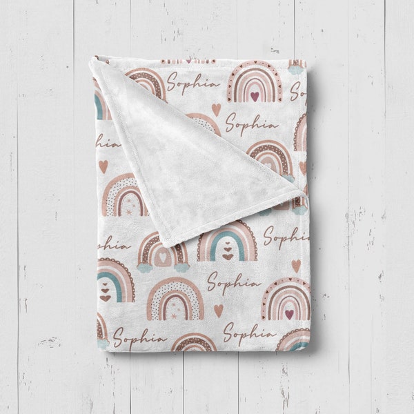 Rainbow Blanket Etsy