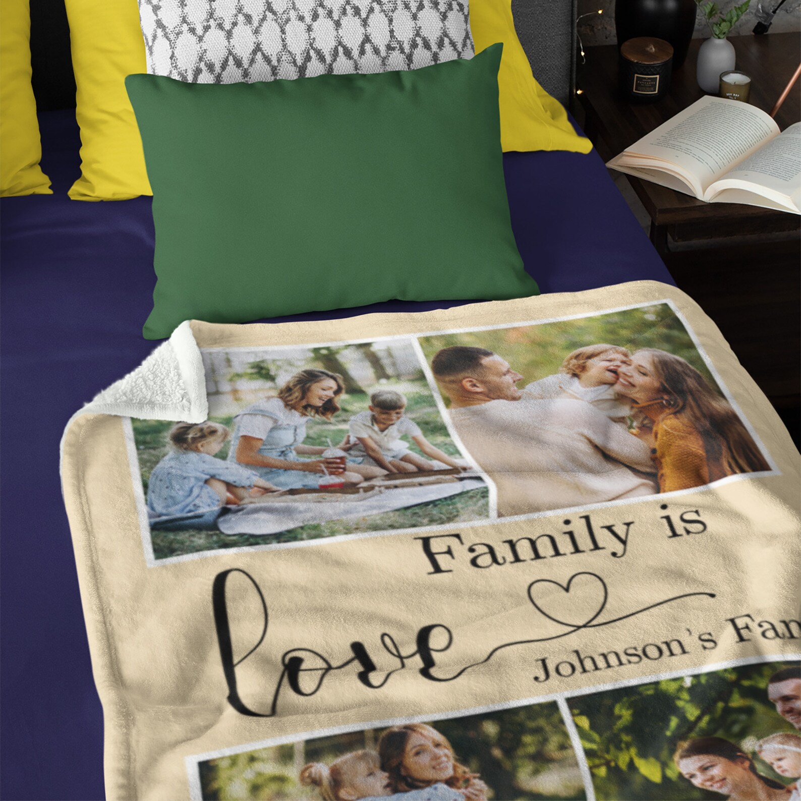 Personalized Memorial Throw Blanket Custom Photo Blanket Etsy