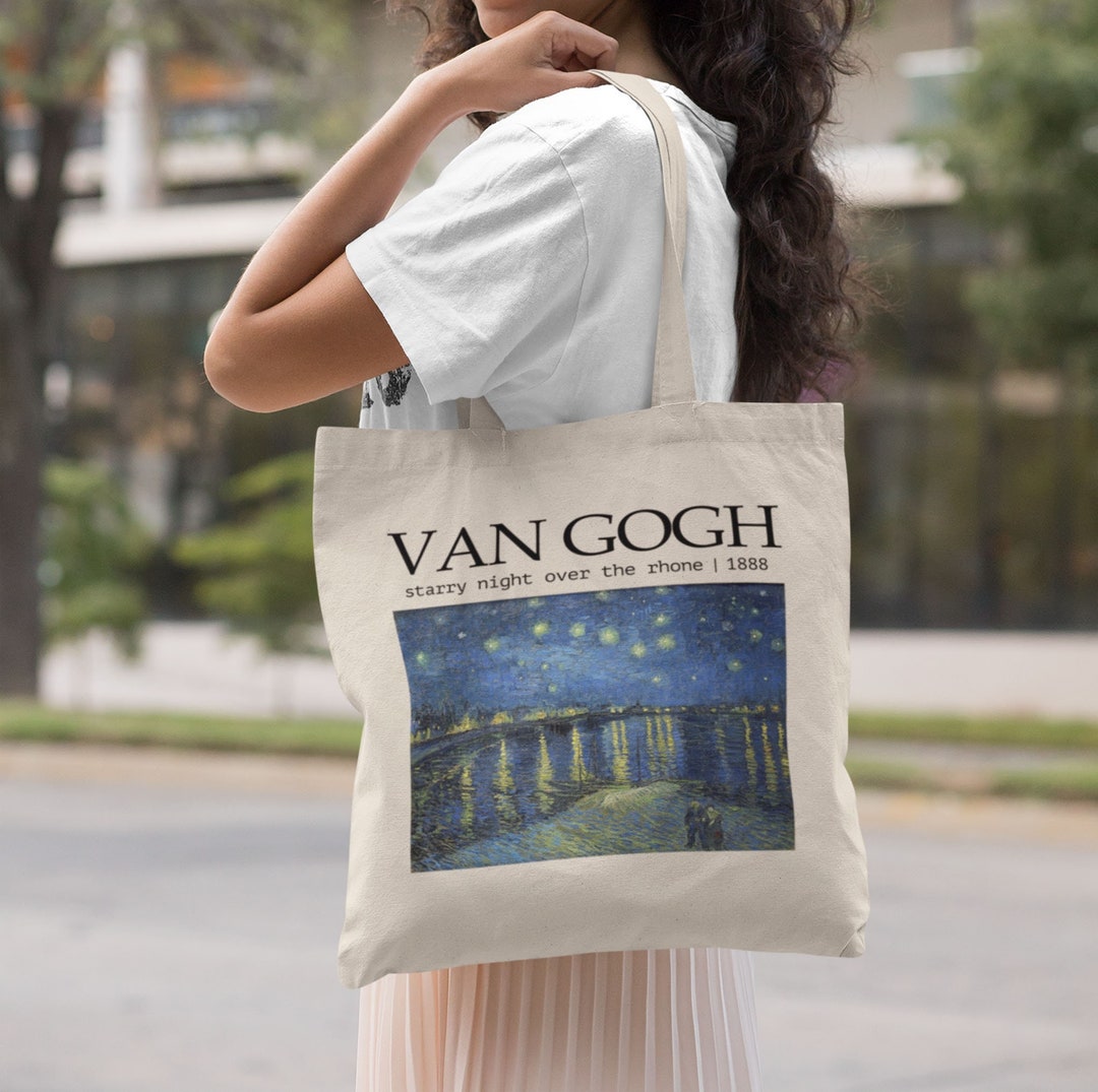 Starry Night Van Gogh Tote Bag Reusable Vincent Van Gogh Fine Etsy