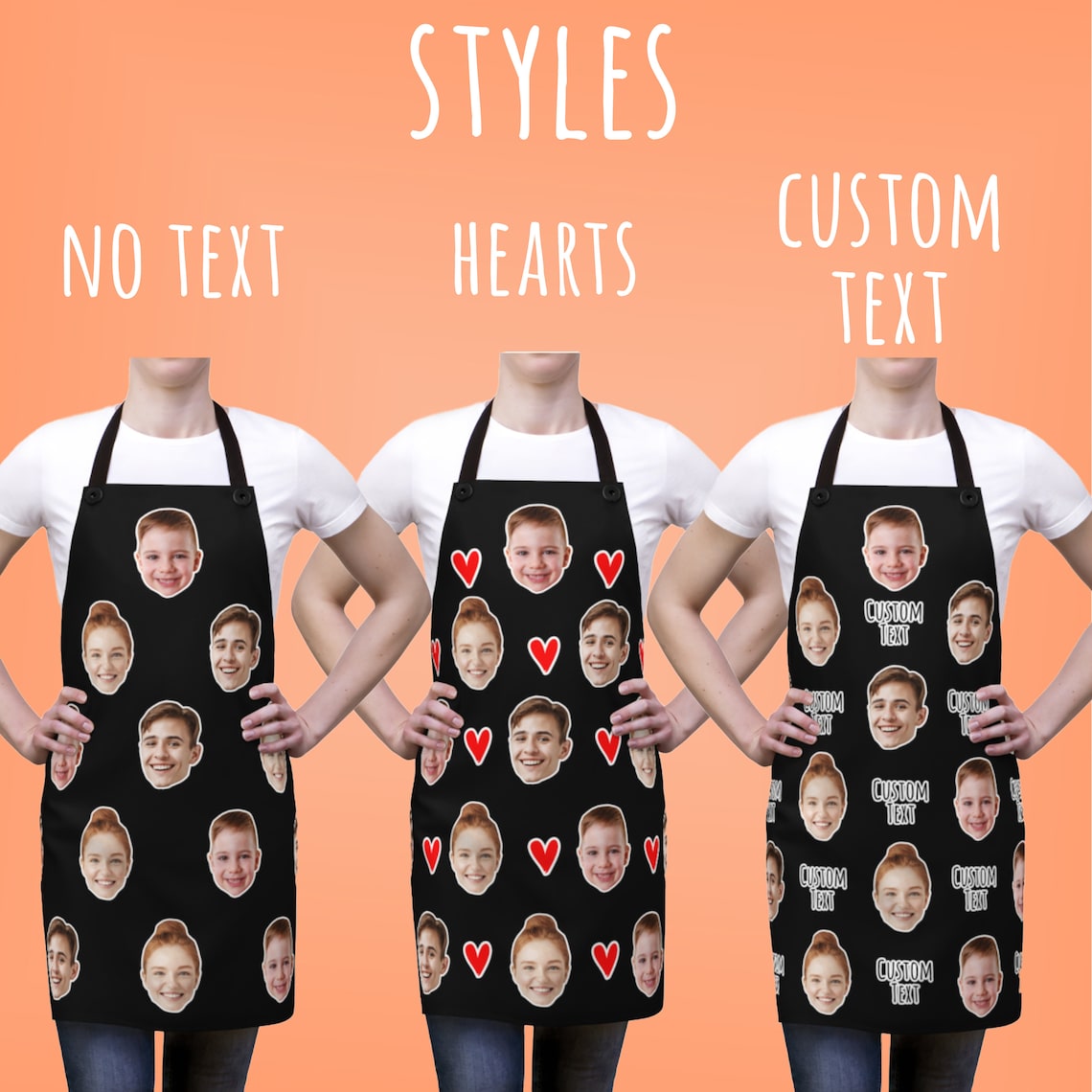Personalized Face Apron Custom Photo Apron Funny Face Etsy