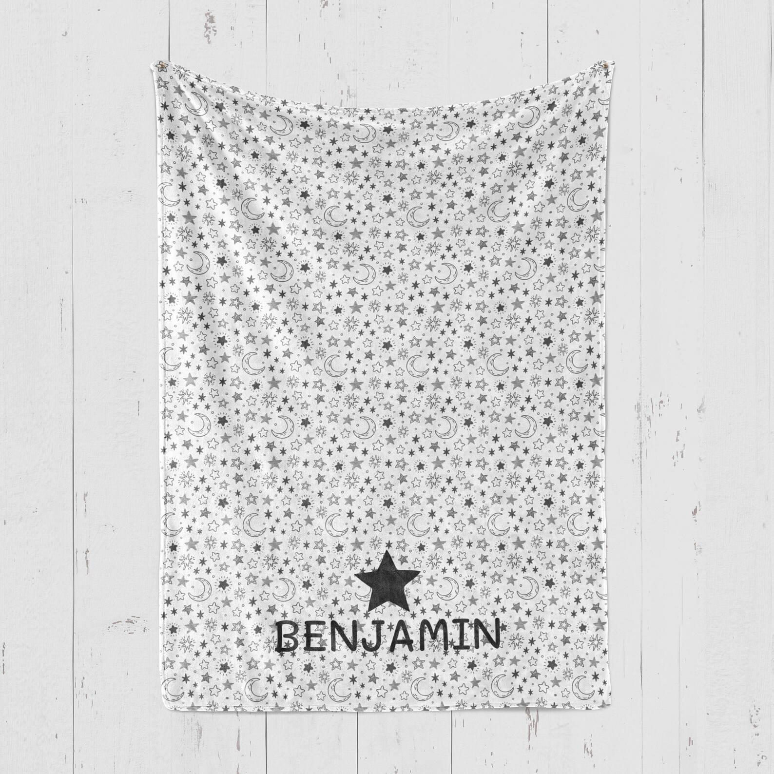 Personalized Baby Blanket Stars Velveteen Plush Blanket Etsy