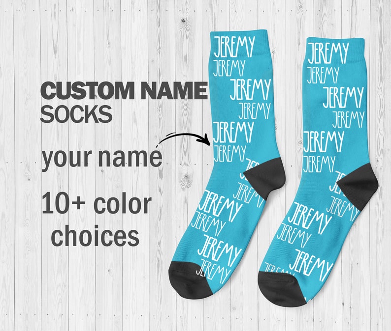 Name Socks Custom Personalized Socks Socks With Text Name on Etsy