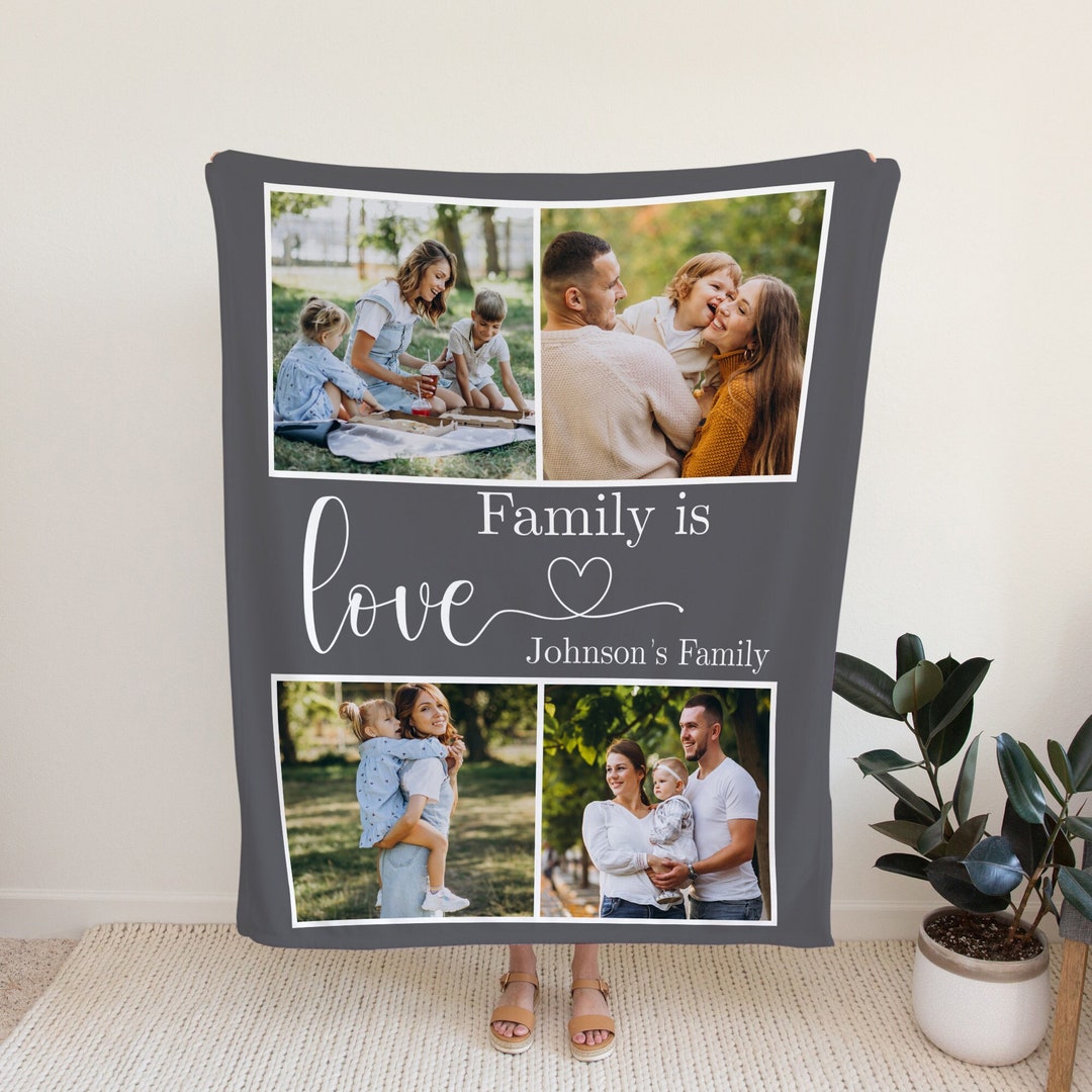 Personalized Memorial Throw Blanket Custom Photo Blanket Etsy