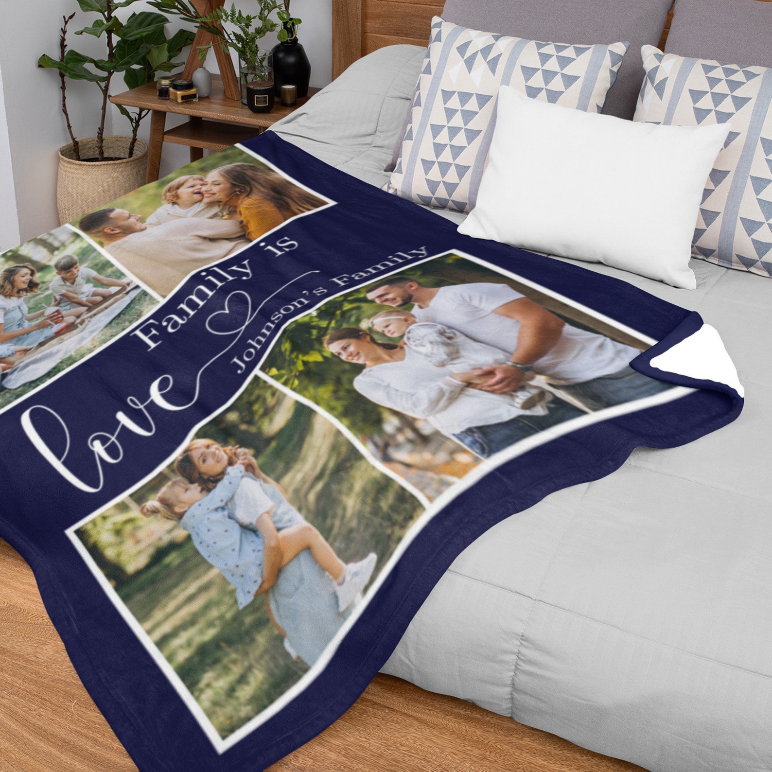 Personalized Memorial Throw Blanket Custom Photo Blanket Etsy