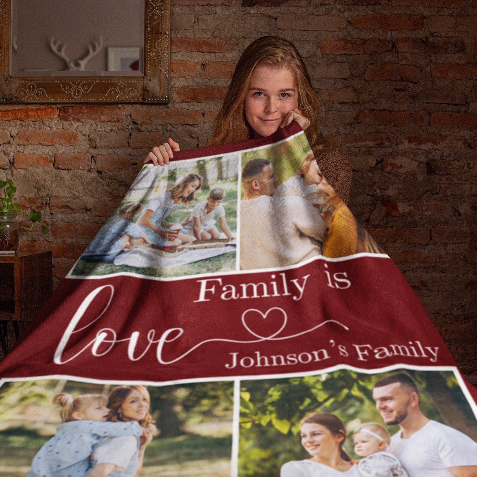 Personalized Memorial Throw Blanket Custom Photo Blanket Etsy