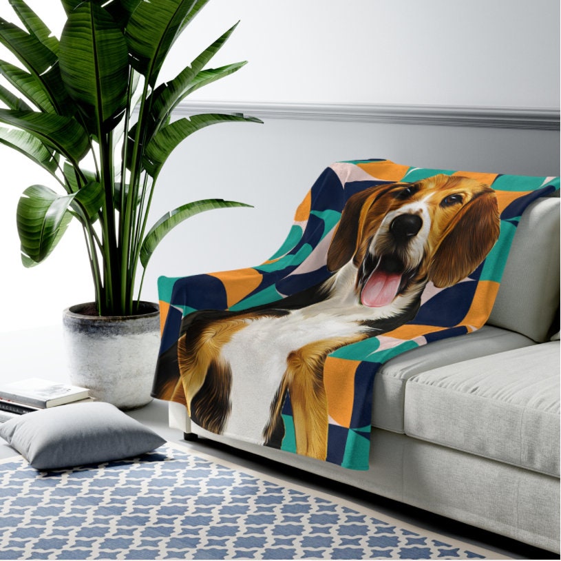 Custom Photo Blanket Pet Portrait Blanket Personalized Etsy