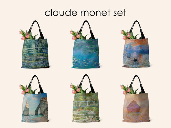 Claude Monet Tote Bag Collection Fine Art Print Bag Vintage 