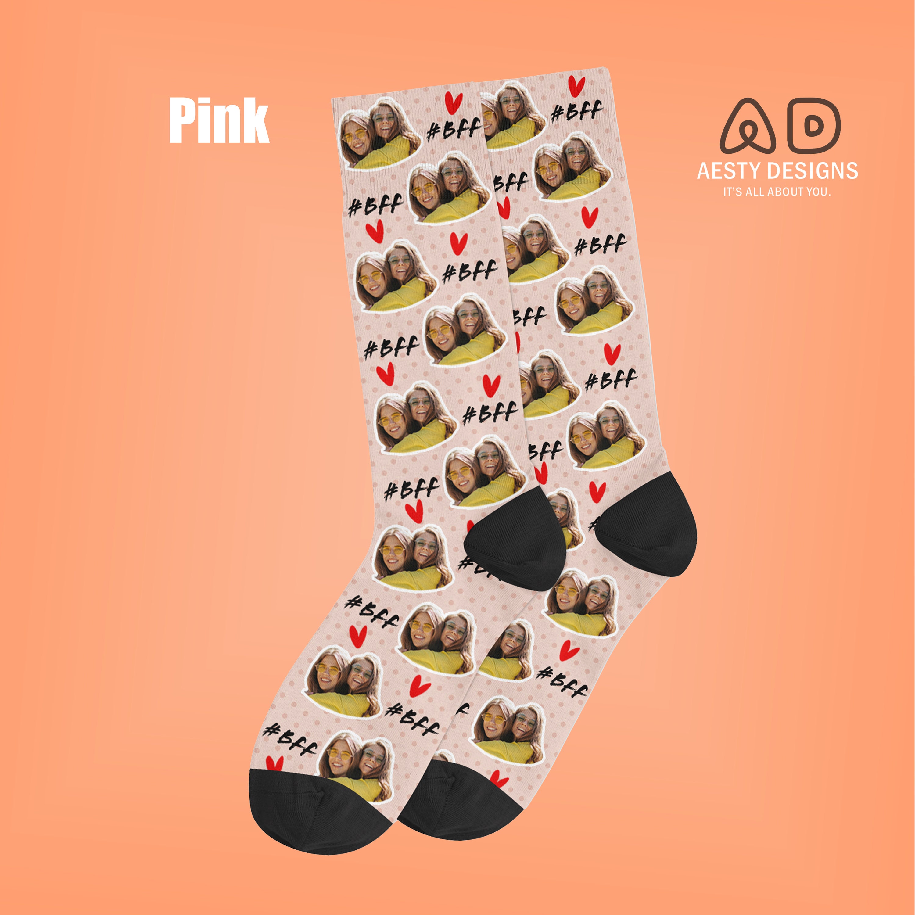 Best Friend Forever Socks Custom Photo Socks BFF Photo Etsy