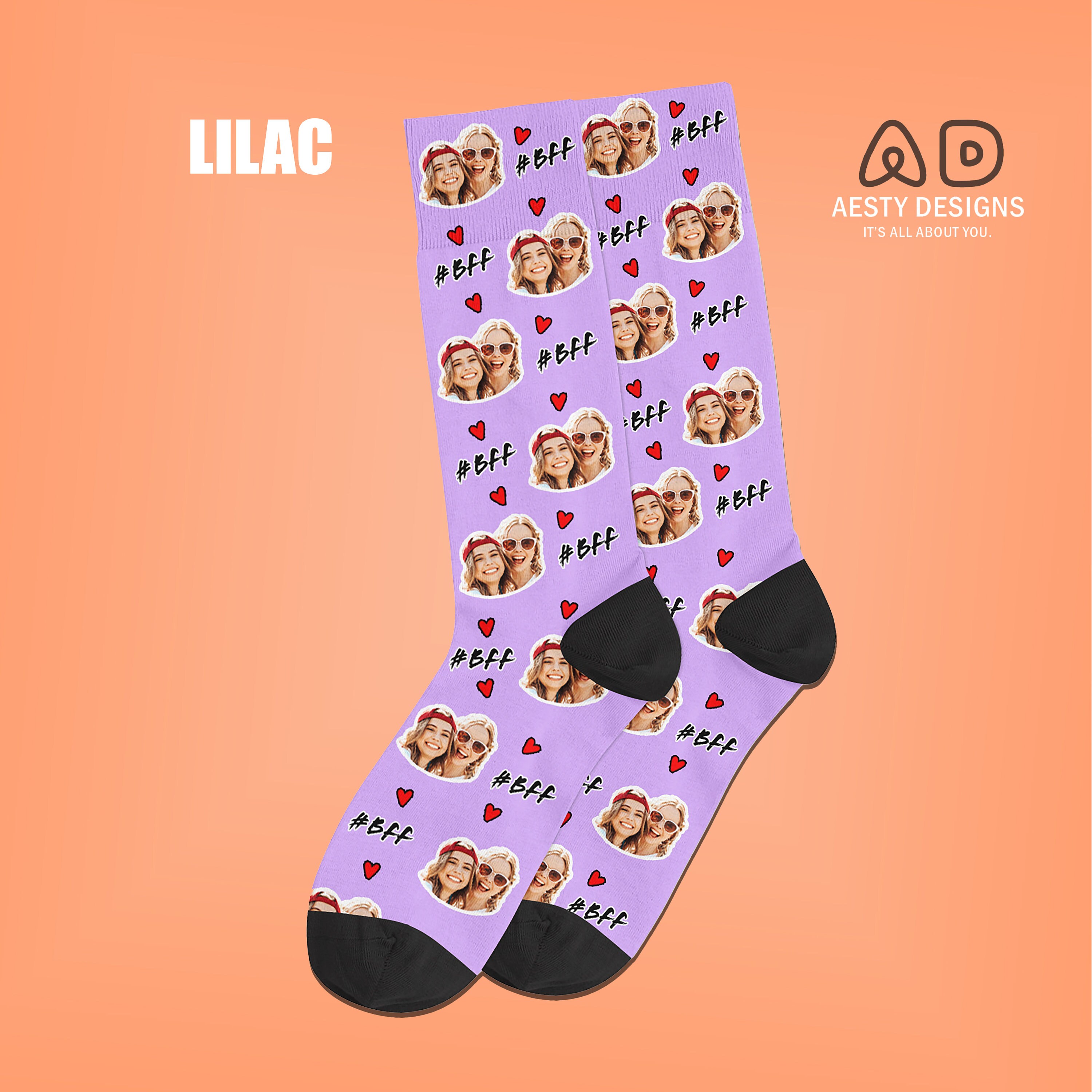 Best Friend Forever Socks Custom Photo Socks BFF Photo Etsy