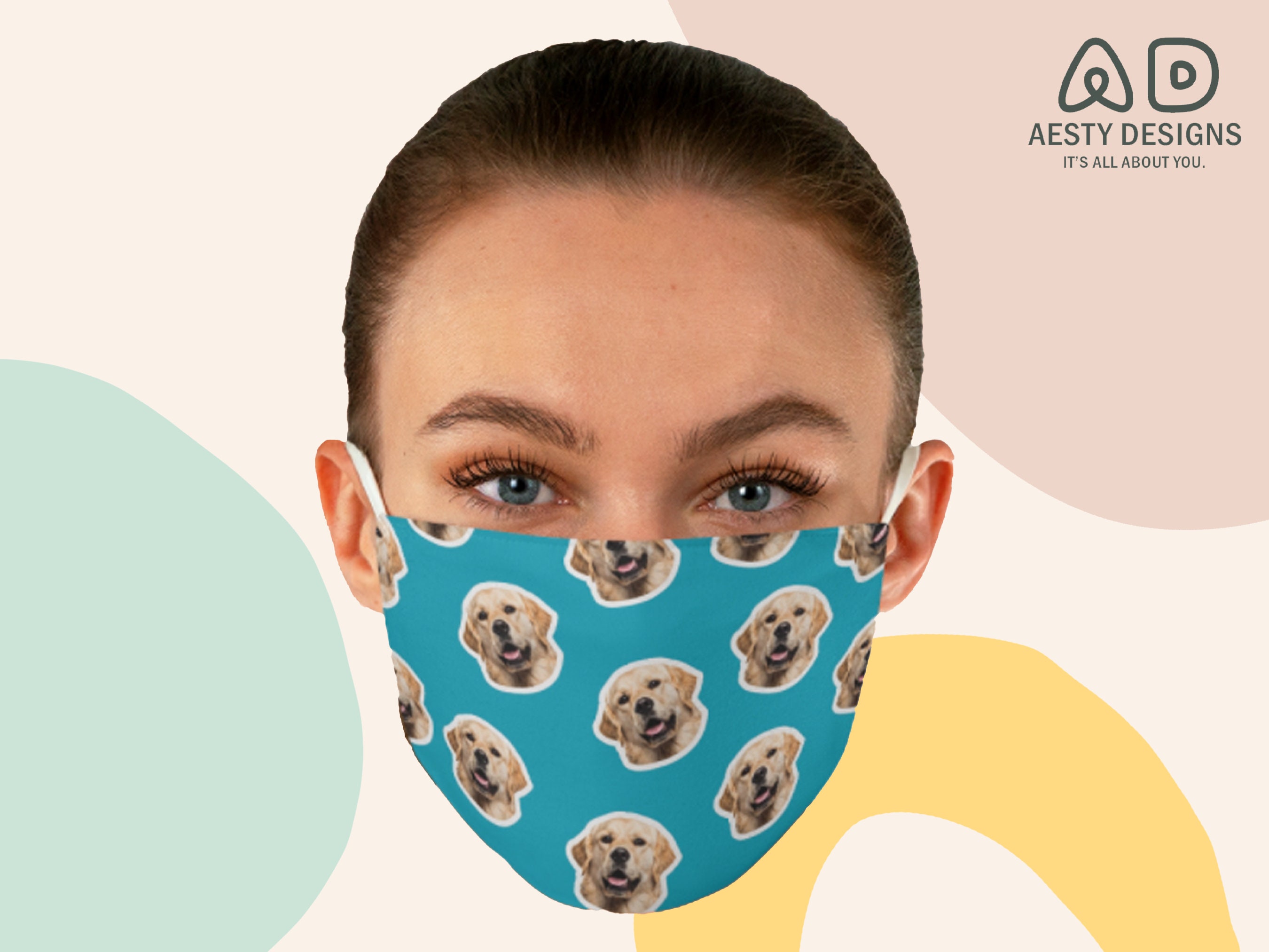 Custom Dog Mask Face Mask Personalized Pet Picture Mask Etsy