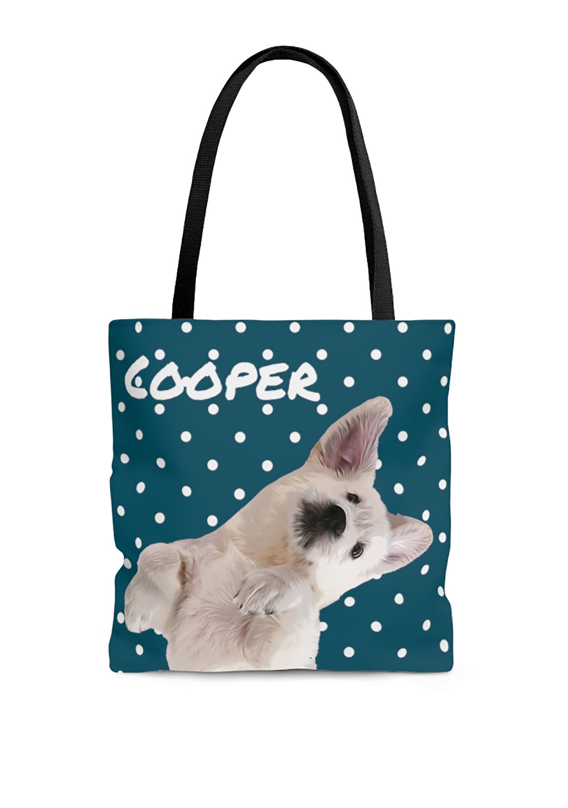 Custom Dog Photo Tote Bag Pet Picture Tote Bag With Name Pet Etsy
