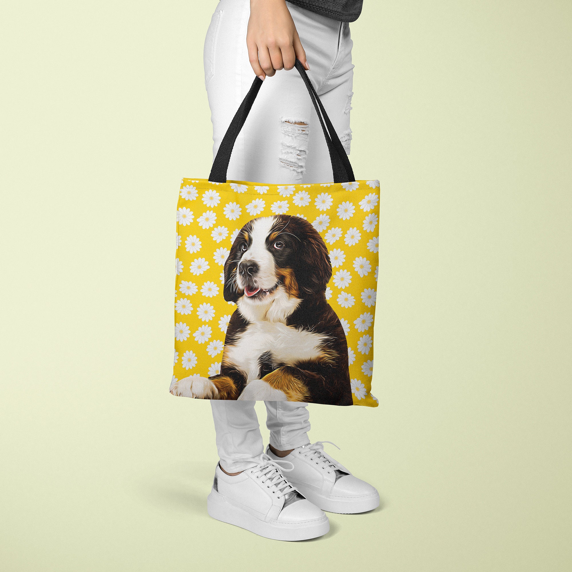 Custom Dog Photo Tote Bag Personalized Tote Bag Pet Picture Etsy