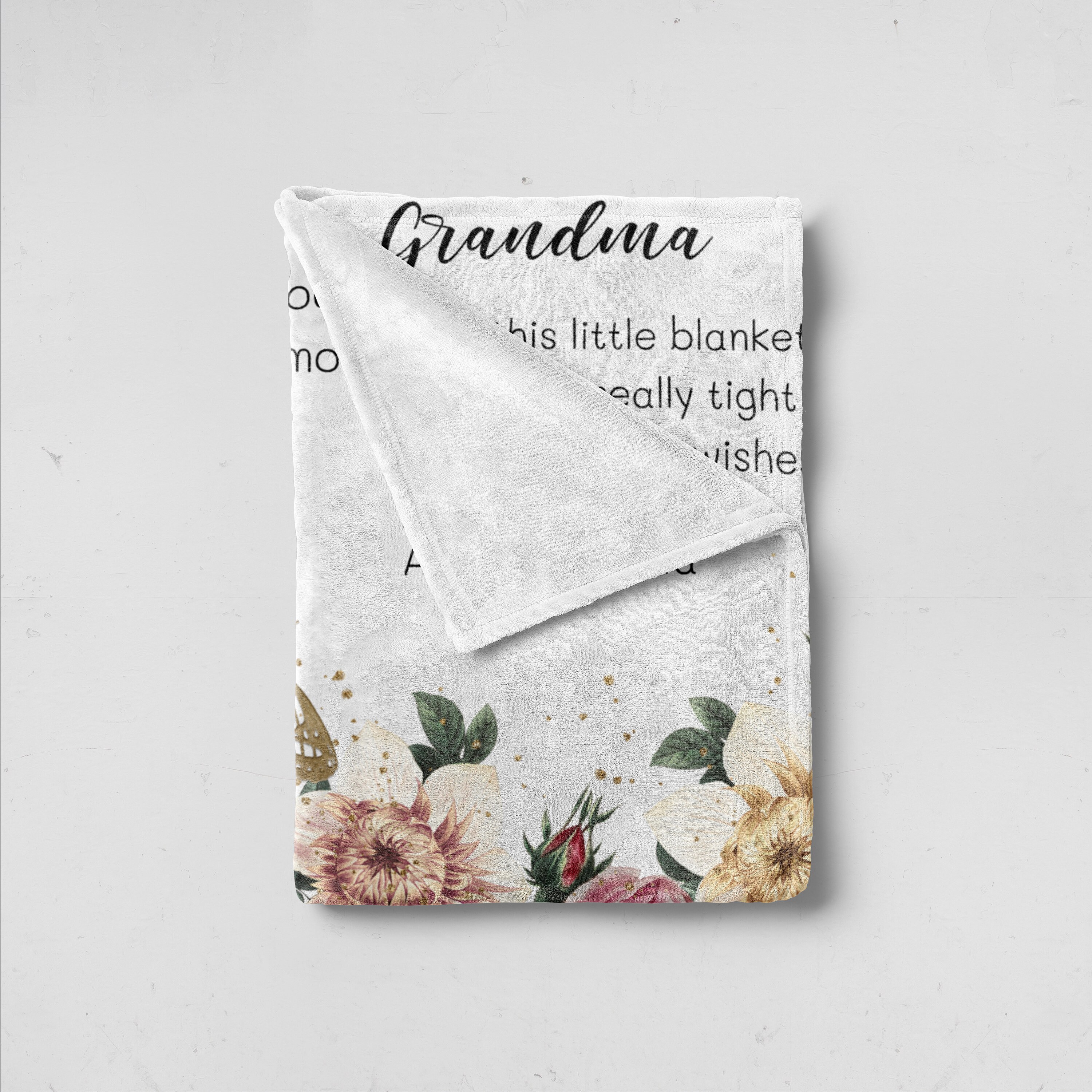 Personalized Grandparent Blanket Custom Grandma Blanket Etsy