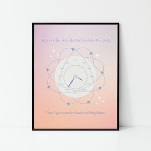 Seventeen Inspired Circles Kpop Lyrics Digital Wall Print