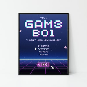 Seventeen Inspired GAM3 BO1 Kpop Lyrics Digital Wall Print