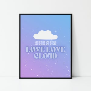 Seventeen Inspired Heaven&#39;s Cloud Kpop Lyrics Digital Wall Print