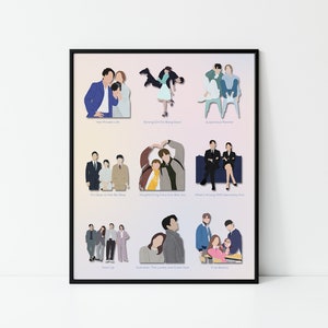 Kdrama Lovers Inspired Iconic Kdrama Icon Digitial Wall Print