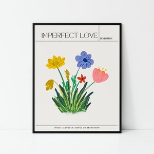 Seventeen Inspired Imperfect Love Kpop Lyrics Digital Wall Print