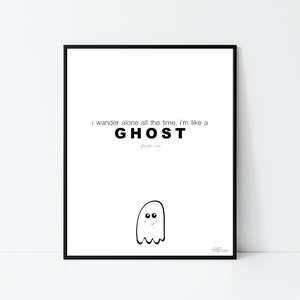 TXT Ghostin Lyric Digital Print