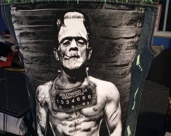 Custom Denim Frankenstein Vest