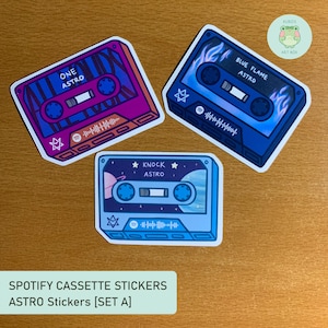 ASTRO Stickers [SET A] | Spotify Cassette Weather Resistant Stickers