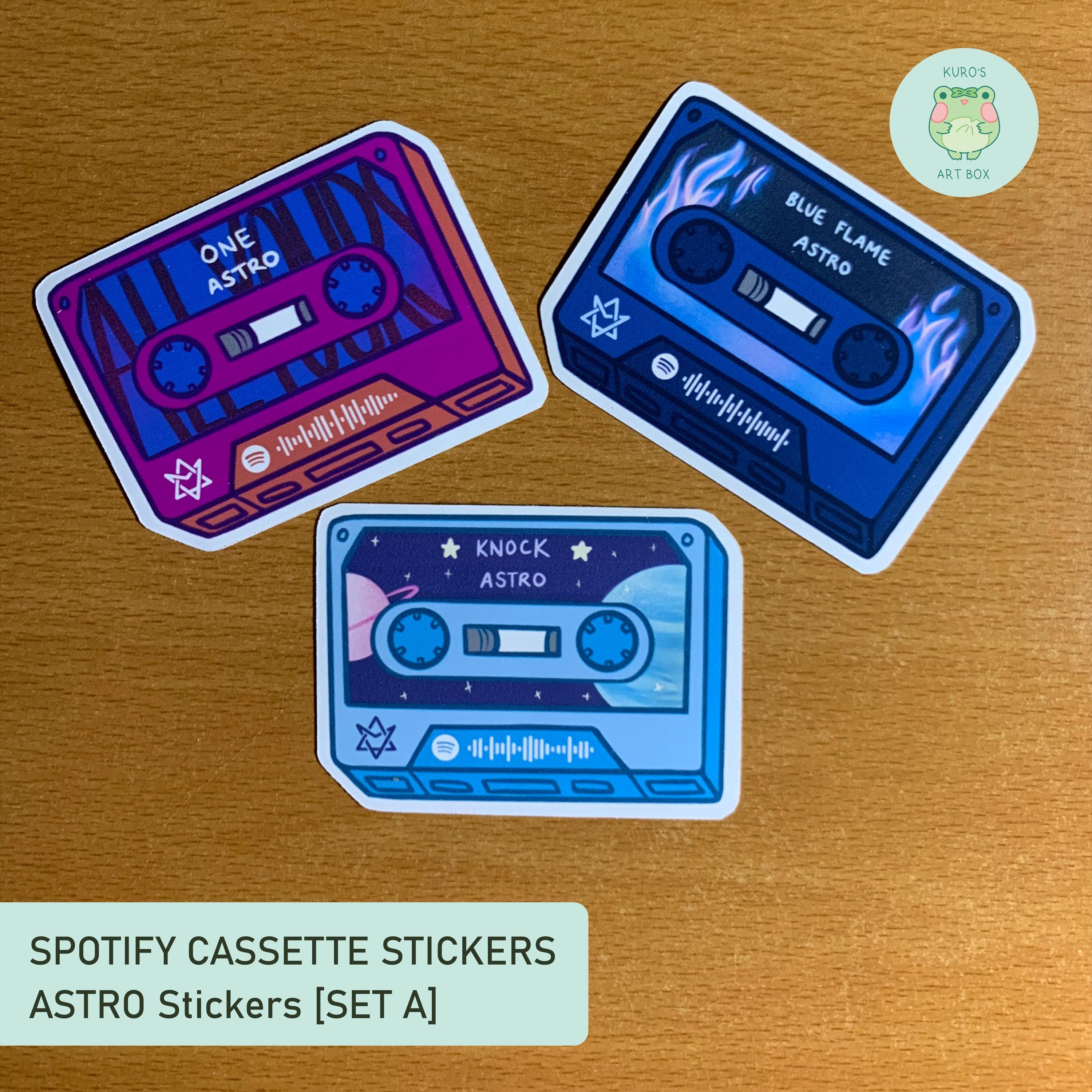 ASTRO Stickers [SET A] | Spotify Cassette Weather Resistant Stickers