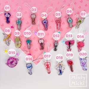 K-pop Lightstick 1.5&quot; Phone Charm | bts svt txt shinee exo twice skz nct ateez nmixx new jeans itzy blackpink enhypen lesserafim day6 |