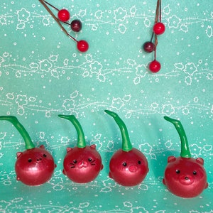 Resin Chubby Animal Aniball Desk Buddy/ Figurine Cherries