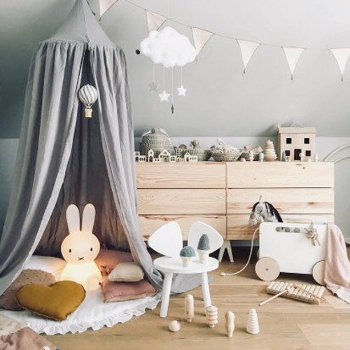 Bed Canopy Nursery Decor Boho Nursery Neutral Nursary - Etsy UK