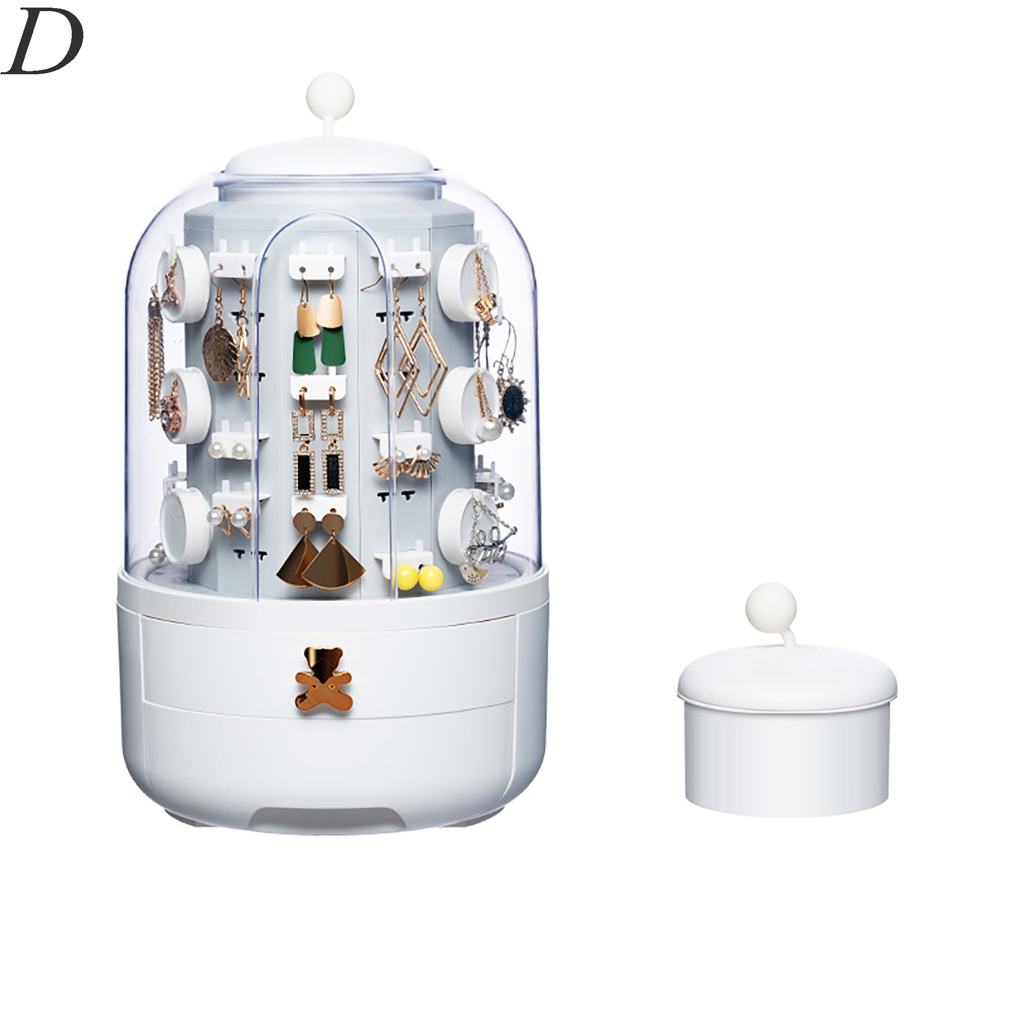 Desktop Jewelry Organizer BoxWhite and GreenEarring Etsy