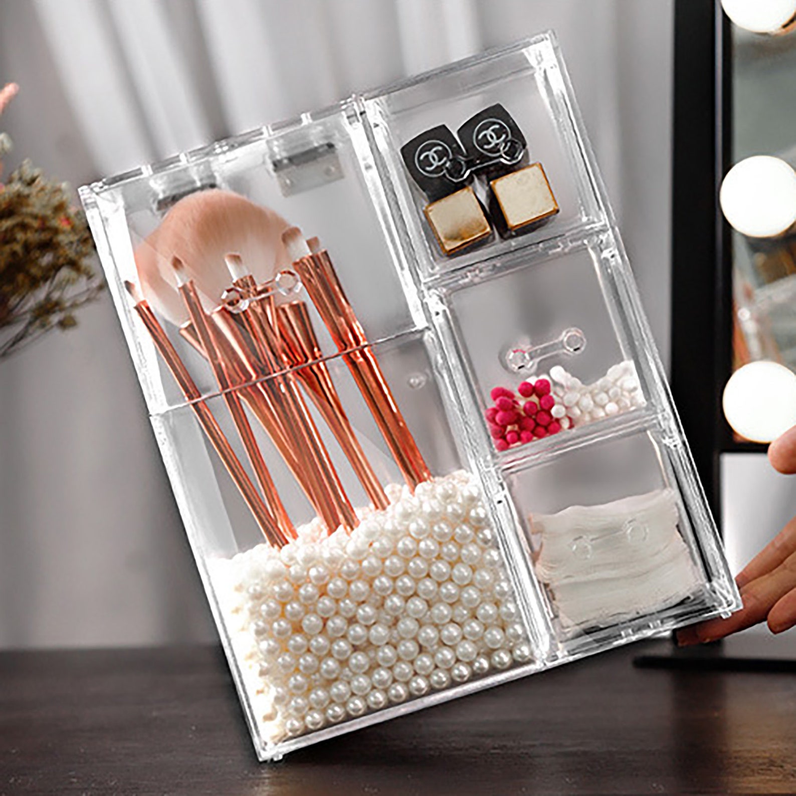 Transparent Drawer Cosmetic Storage boxDesktop Skin Care Etsy