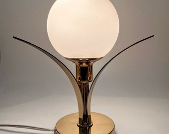 Designer scandinave - Édition limitée - Lampe de table globe - Verre opale givré - Minimaliste - vintage rétro suédois - Suède - Anna Anderson