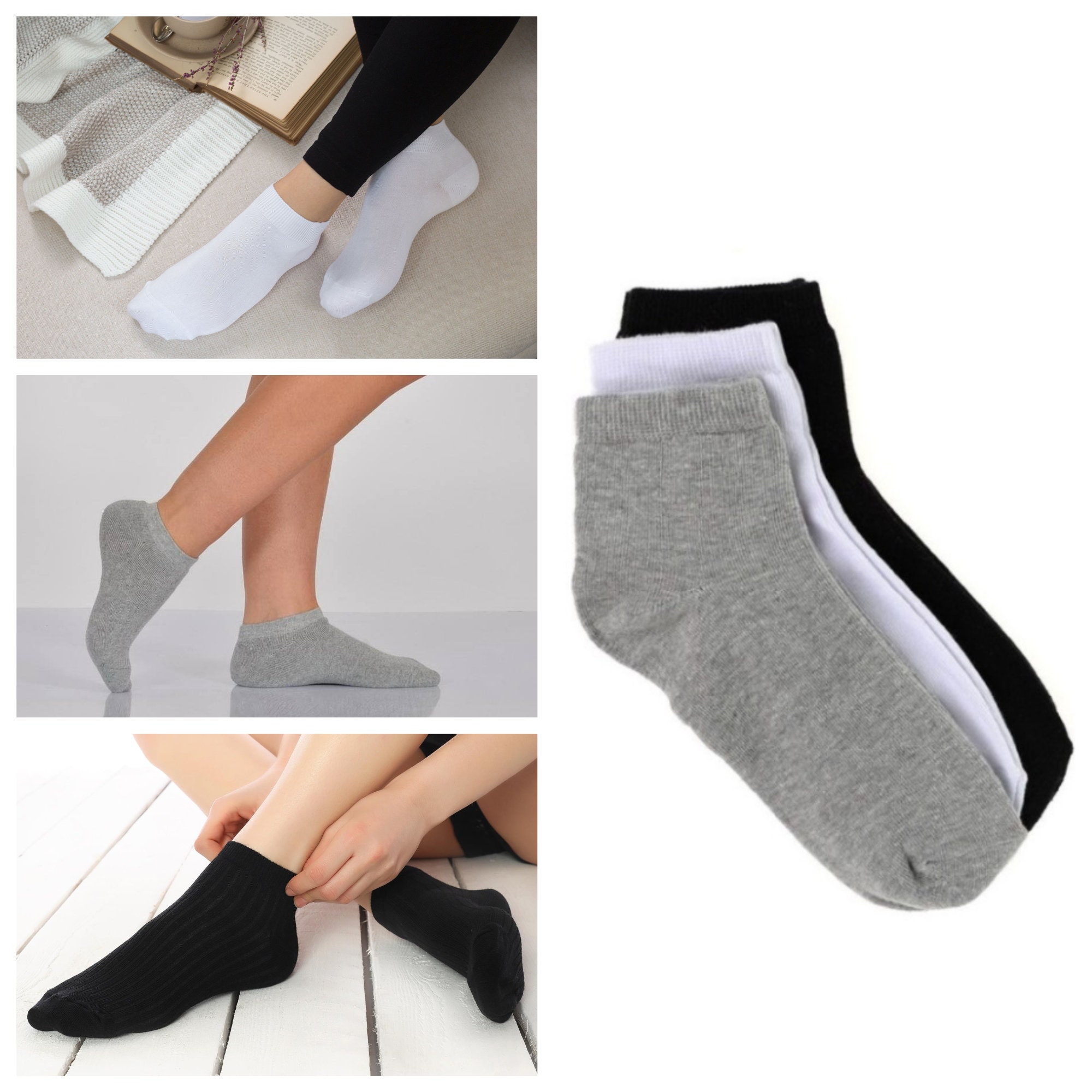 12 Pairs Booties Socks Premium Cotton Unisex Etsy