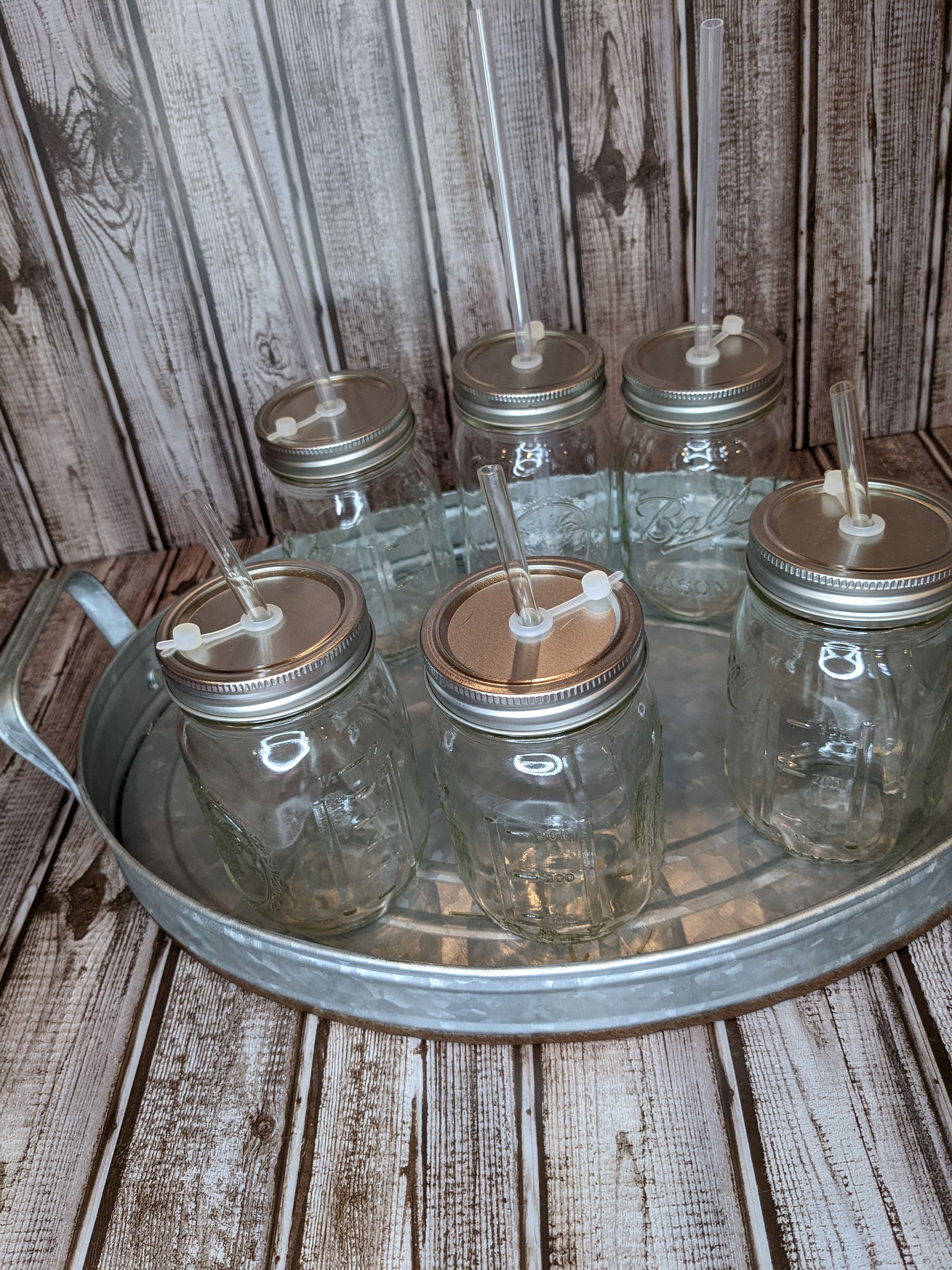 TANGLONG Mason Jar with Lid and Straw,24 oz Mason Jar Cups Set of 8,Glass Cups with Lids and Straws,Mason Jars with Handle,Mason Jar Drinking Glasses