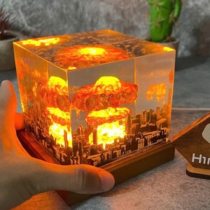 Explosions Resin Diorama Nuklearbombe Fallout 4, Atombomben Diorama, Bombe für kleine Jungen, homedecor, Gaming decor, Geschenk für Ihn