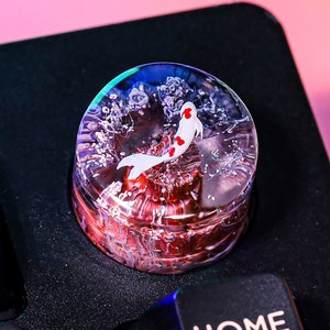 Custom Koi Knob for keyboard, Koi keyboard volume knob, Custom Koi Keycap, Koi Artisan Keycap, Back to school Gift for him
