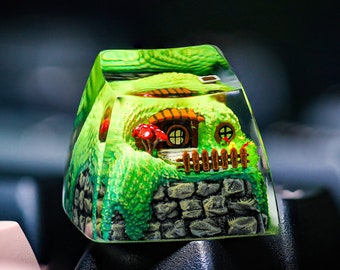 HOBBIT HOUSE from LOTR keycap, Custom resin keycap, The ring of the dark lord Artisan keycaps handmade keycap, Gaming gifts