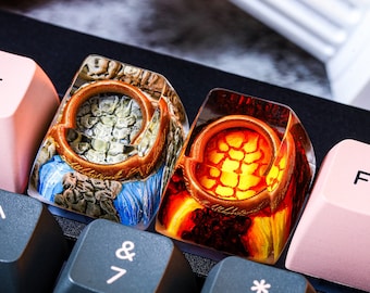 Lord of the ring artisan Keycap ver 2, LOTR resin keycap, the ring of the dark lord keycap for cherry mx keyboard, handmade keycap gifts