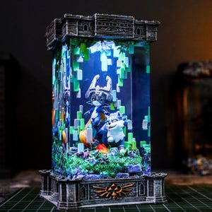 Zel.da Midna and Wolf Link Epoxy Resin Lamp, Handmade Twilight Princess Light, Anime Game Room Decor Gift, Resin Table lamp Anime Lamps
