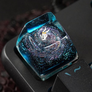 Interstellar Artisan keycaps, Galaxy Resin Keycap, Astronaut Diamond SA keycap, Gravity in Deep Space, Galaxy keycap, Astronaut resin keycap