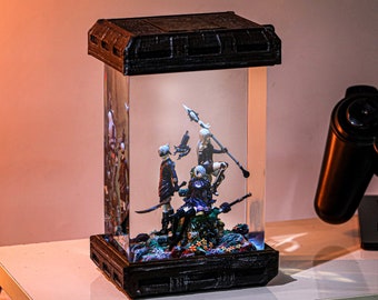 N.ier Aut.om.ata diorama resin Lamp Terrarium Personalized Night Light miniature Gamer Gifts diorama lamp Gamer gifts for him