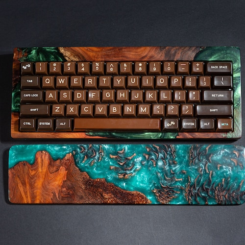 Koi Fish Wrist Rest, Hand Rest, Artisan Resin keyboard Wrist Rests