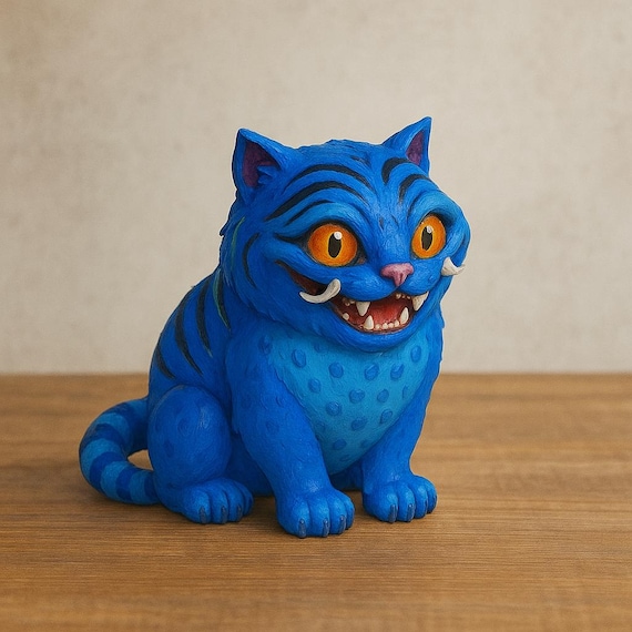 Derpy Tiger Resin Lamp, Kpop-inspired Night Light Huntrix Style