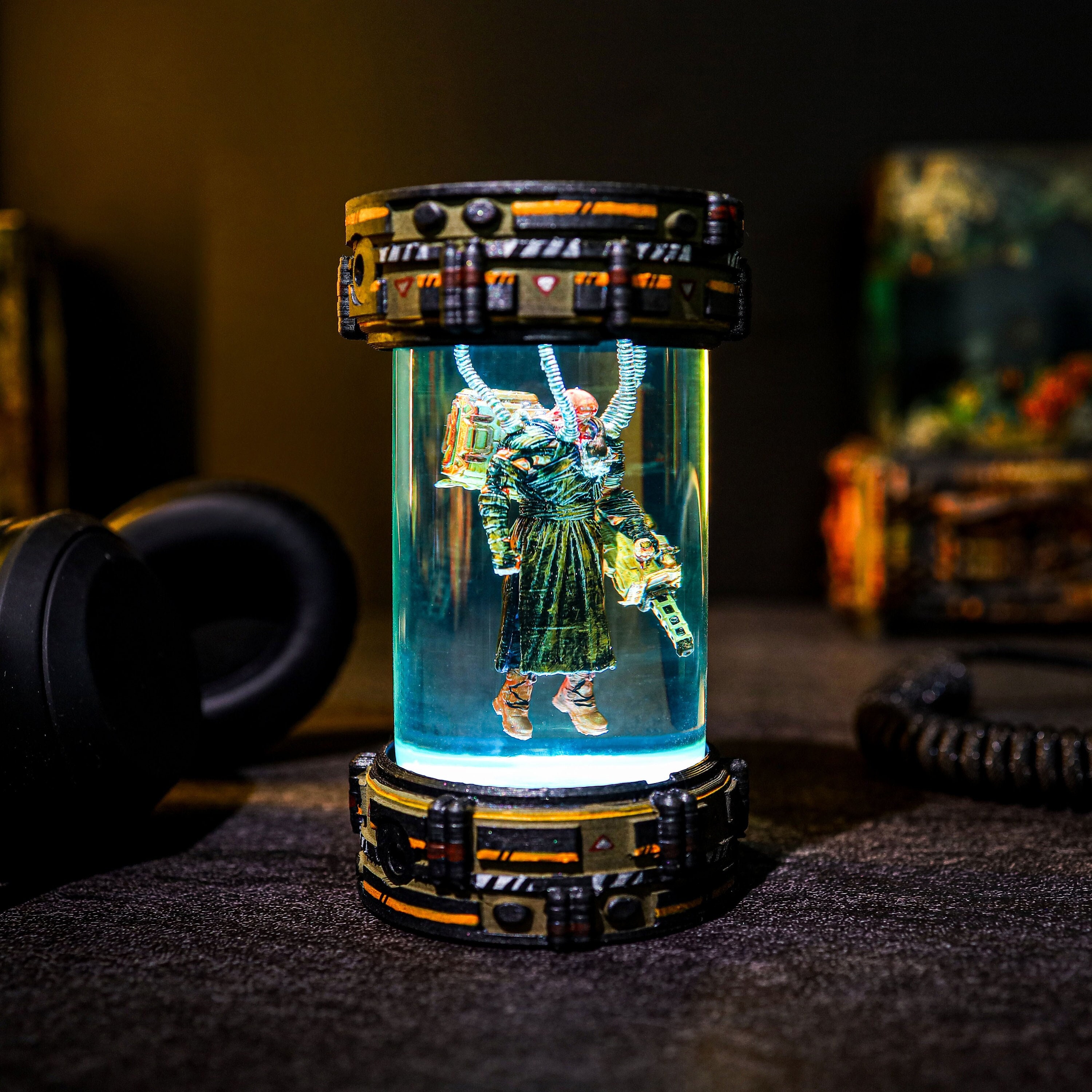 Resident Evil Ne.me.sis Biolab Epoxy lamp, Anime Night light Resident Evil Fan PC Gamer Gift, Table Lamp, Resident evil statue