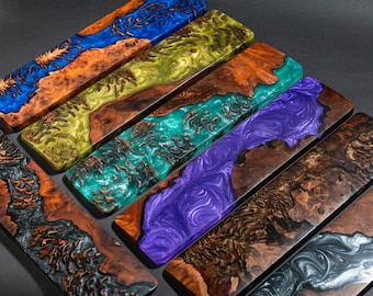 Colorful Resin and Wood wrist rest| Mechanical keyboard wrist rests | Custom Color Wrist Rest | Custom keyboard wrist cushion