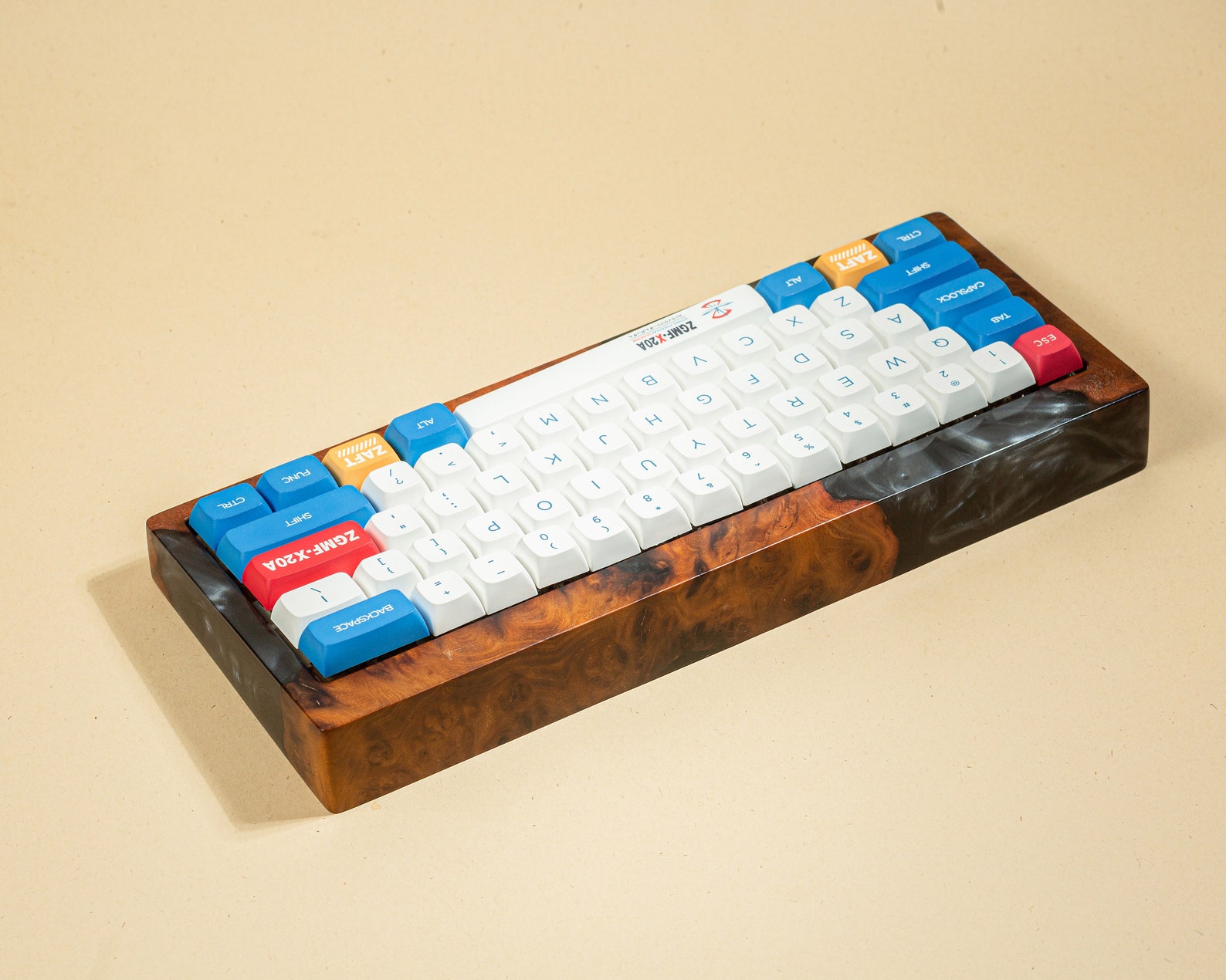 Black Wood and Resin Case for Mechanical keyboards Custom Etsy