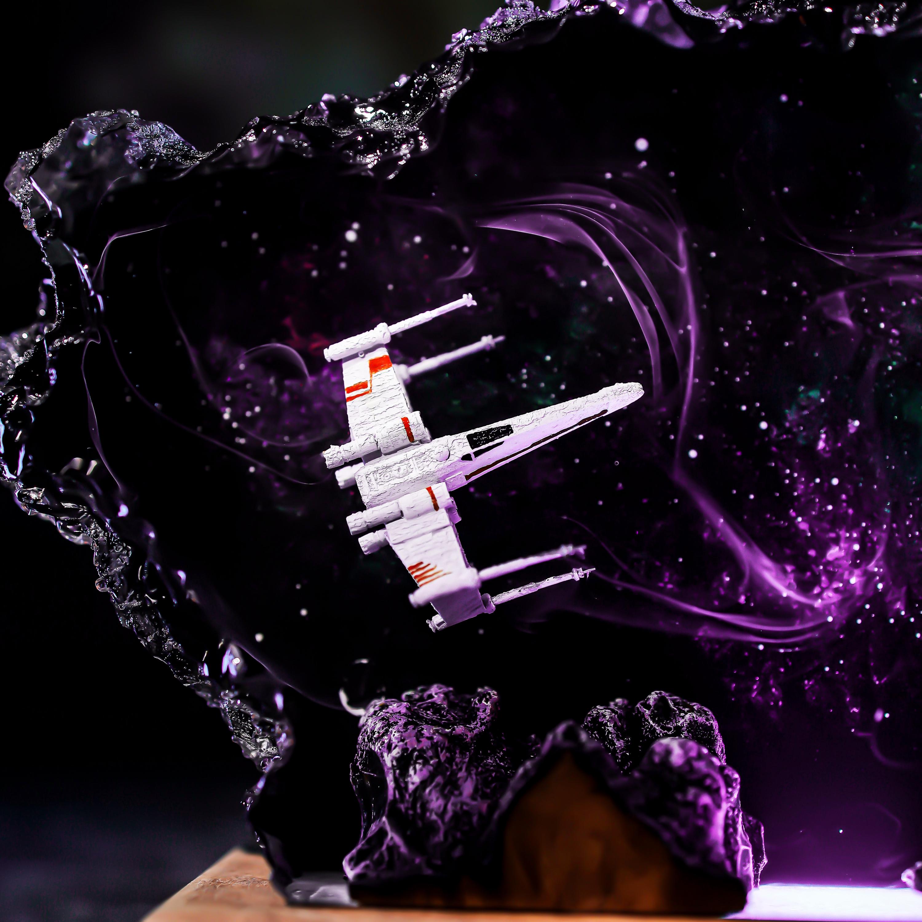 X-wing Galaxy Lamp, Star Wars Decor, Galaxy Night Light, Space