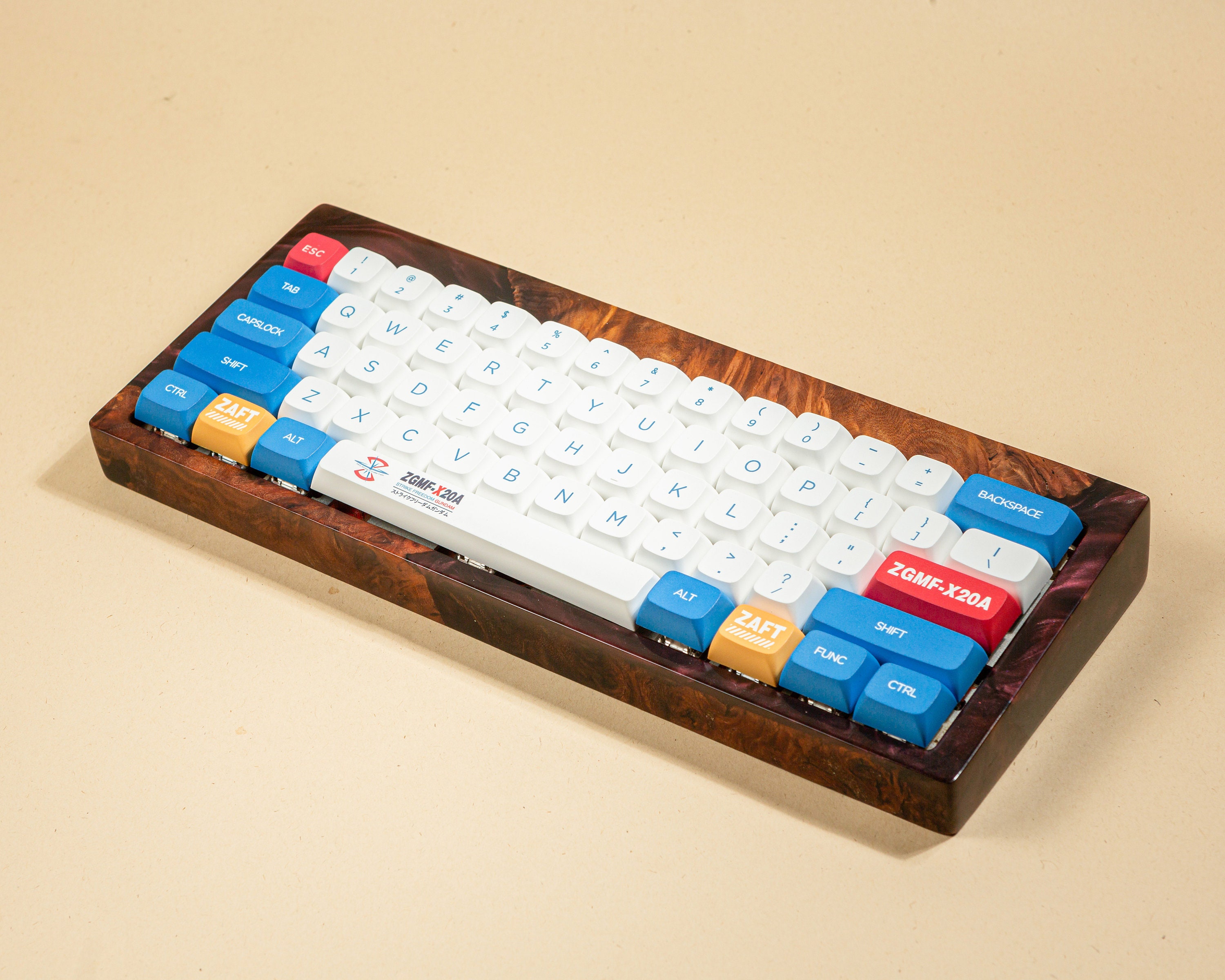 Purple Wood and Resin Case for Mechanical keyboards Custom Etsy