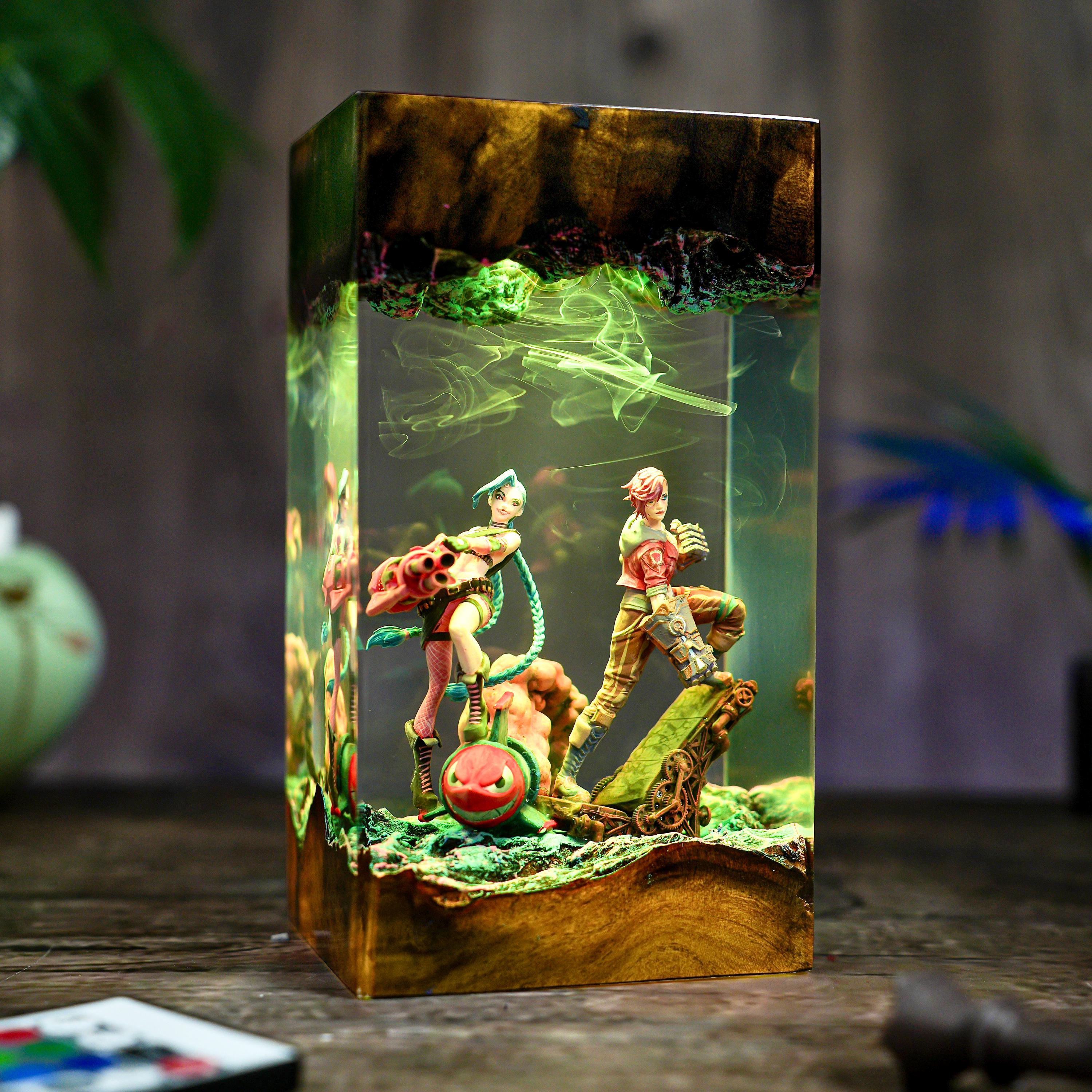 Jinx & Vi Le.ague of Le.ge.nds Lamp| LOL Gift, Gamer Room Decor